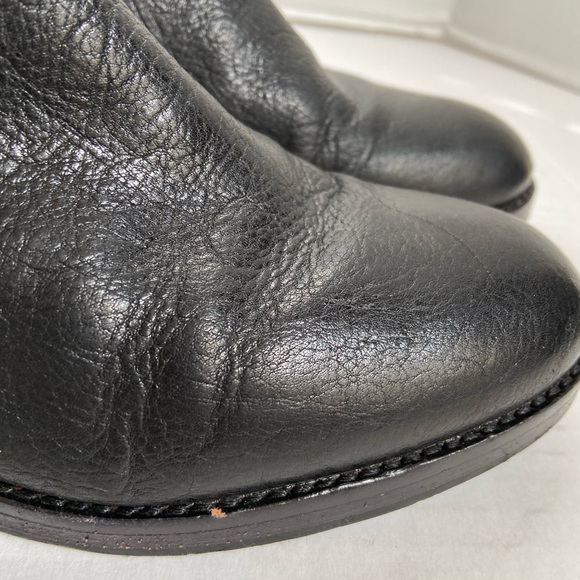 Via Spiga Riding Boots Black Leather Knee High Tall Womens 9M Logo Italy - Picture 3 of 16